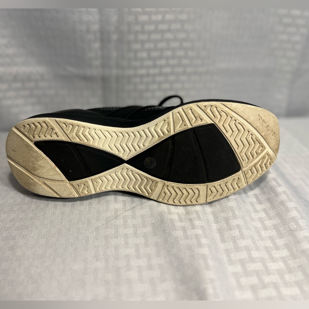 Tory Burch T Sock Runner Sneakers Black Knit Size 9 - Picture 9 of 13